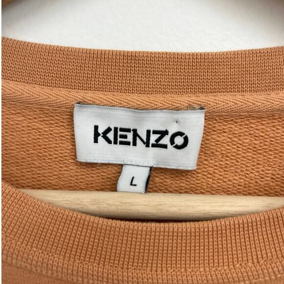 KENZO Spell Out Logo Designer Luxury Cotton Classic Crew Neck Sweatshirt - Large - Picture 6 of 10